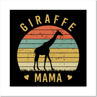 Cute Giraffe Mama for Mothers Gift Idea Posters and Art